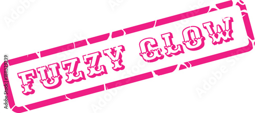 Bright Pink Fuzzy Glow Distressed Stamp with Textured Outline for Radiant Concepts