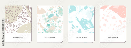 Brochure cover design. Terrazzo abstract