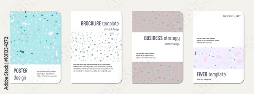 Brochure cover design. Terrazzo abstract
