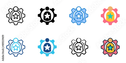 Moderator icon set multiple style collection 
