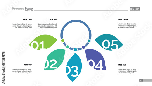 Five Petal Diagram Slide Template