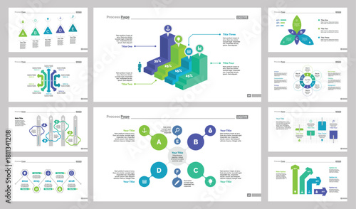 Ten Statistics Slide Templates Set