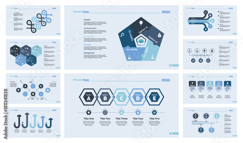 Ten Teamwork Slide Templates Set