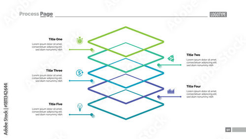 Level Diagram with Five Elements Template