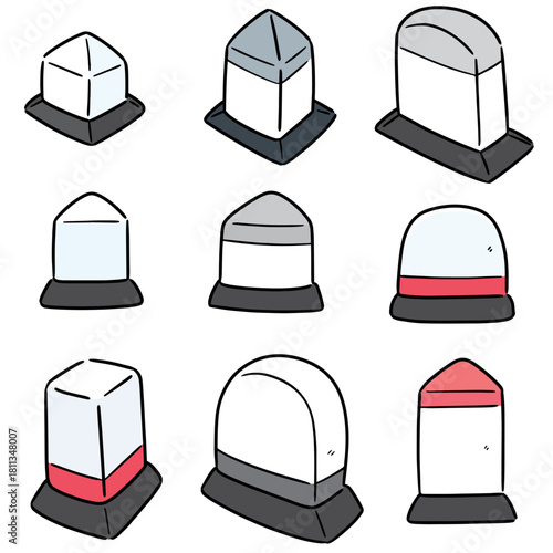 vector set of milestone cartoon