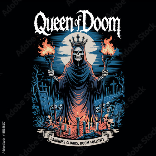 Skulls typography vector t-shirt design print