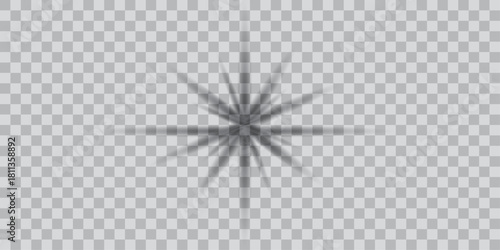 PNG Black star light sparkle, White glow light effect. Starlight sparkle. Light flare effect shine glow. Light PNG. Glowing design elements