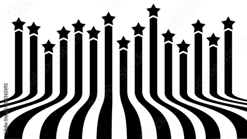 black and white abstract background with star