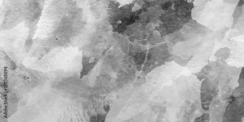 Abstract Smoke black and white colors watercolor, monochrome black and white ink effect water color illustration, abstract watercolor black grunge background design.