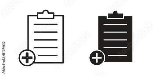 Add document icons of black colored in various styles