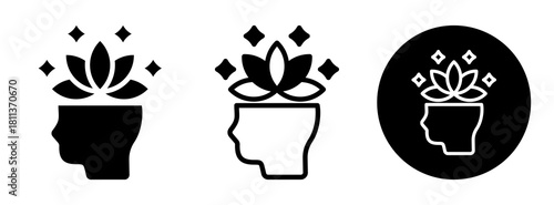 Stress Relief Icon Collection Glyph & Mixed Style