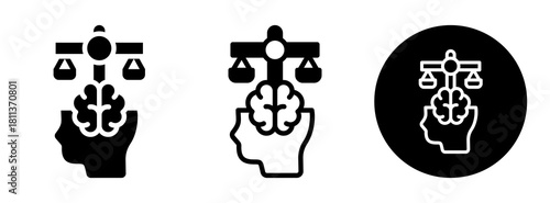 Mental Balance Icon Collection Glyph & Mixed Style