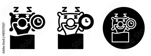 Enough Sleep Icon Collection Glyph & Mixed Style