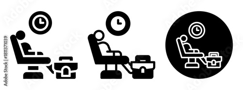 Rest Time Icon Collection Glyph & Mixed Style