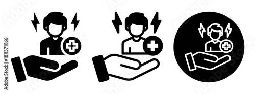 Positive Energy Icon Collection Glyph & Mixed Style