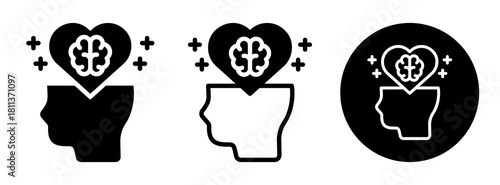 Healing Mind Icon Collection Glyph & Mixed Style