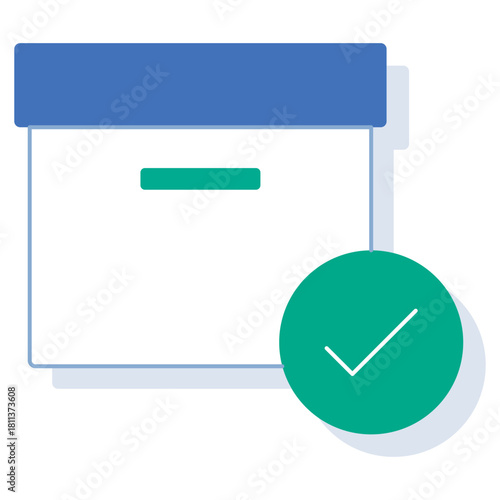 Storage Icon, Storage Unit, Secure Storage, Organized Space, Storage Container, Illustration,, vector