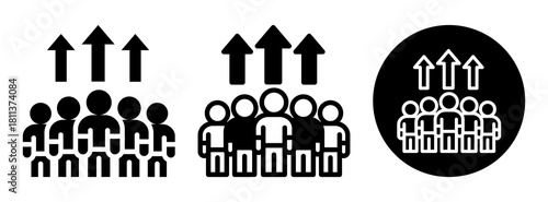 Community Growth Icon Collection Glyph & Mixed Style