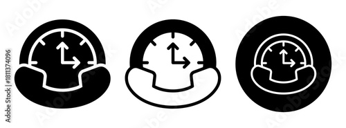 Time Call Icon Collection Glyph & Mixed Style