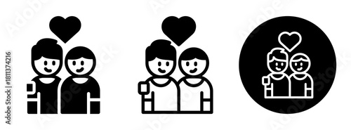 Friendship Icon Collection Glyph & Mixed Style