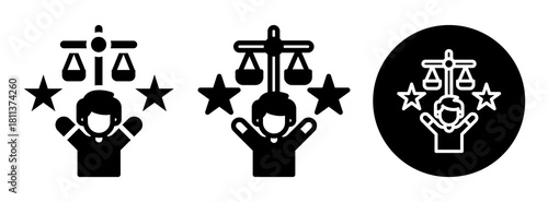 Human Dignity Icon Collection Glyph & Mixed Style