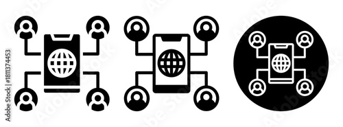 Social Network Icon Collection Glyph & Mixed Style