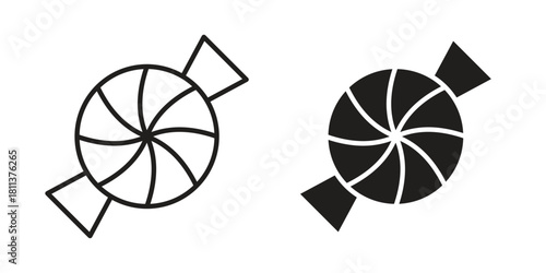 Candy icons of black colored in various styles