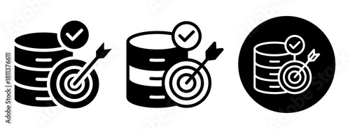 Data Accuracy Icon Collection Glyph & Mixed Style