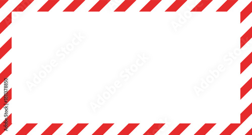 Candy cane christmas frame with blank space. Christmas border frame. Merry Christmas Candy cane rectangle frame card elements decoration. New Year picture frame ribbon. Xmas striped border