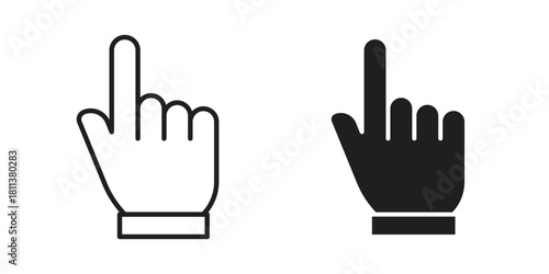 Cursor icons of black colored in various styles