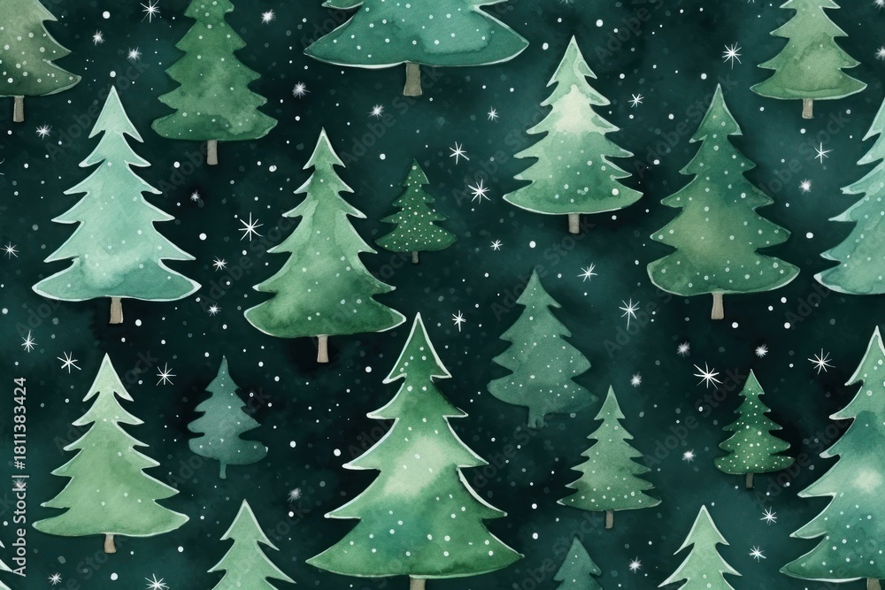 Obraz premium Christmas green backgrounds pattern plant.