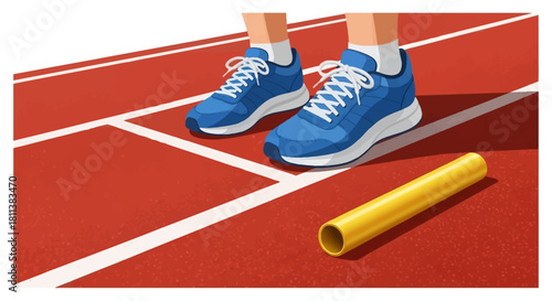 Relay Race Athlete s Perspective on the Track with Baton