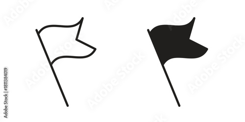 Flag icons of black colored in various styles