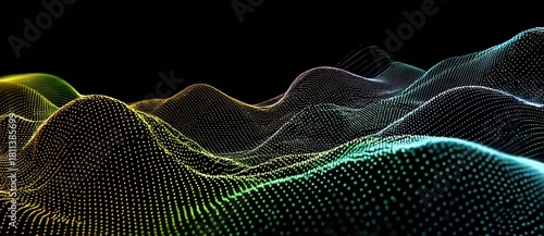 Vibrant waveforms form a stunning scene