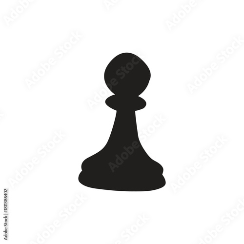Black pawn vector illustration