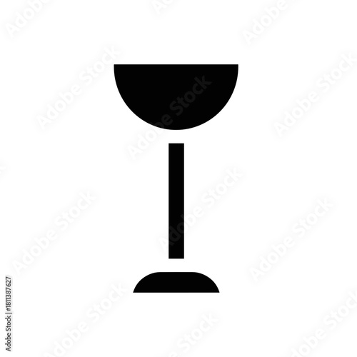 Silhouette of a wine glass
