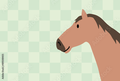 馬, 年賀状, 正月, 和風, 和柄, うま, 動物, イラスト, 干支, 年末, 新年, ベクター, シルエット