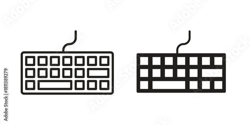 Keyboard icons of black colored in various styles