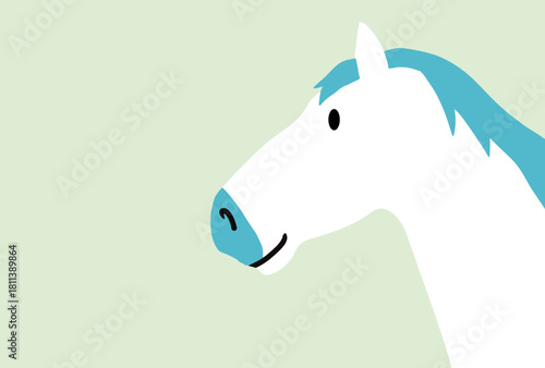 馬, 年賀状, 正月, 和風, 和柄, うま, 動物, イラスト, 干支, 年末, 新年, ベクター