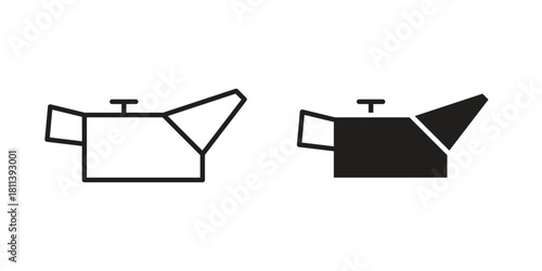 Oil can icons of black colored in various styles
