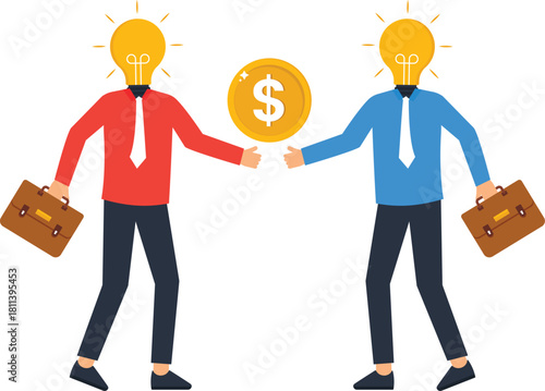 Businessman jumping career growth reaching success achieving goals springboard launch golden star business ambition corporate success performance boost upward mobility career leap