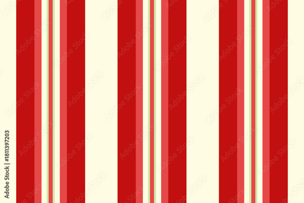 Naklejka premium Rotel pattern background vector, soft vertical seamless textile. Mogue fabric lines stripe texture in red and light yellow colors.