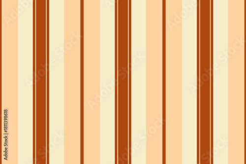 Quvet lines background seamless, festive stripe pattern fabric. Sear texture textile vector vertical in orange and light colors.