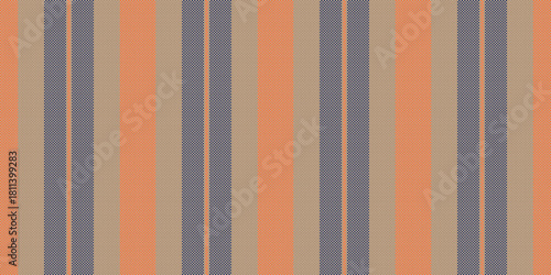 Difficult fabric background seamless, luxurious vertical stripe pattern. Jpg vector textile texture lines in pastel and orange colors.