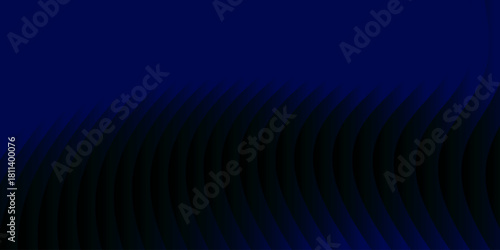 Neon ribbed fractal glass 3d background. Holographic vertical stripe pattern with vibrant purple blue yellow gradient. Abstract black bg, iridescent texture lines in radiant colors. 3D illustration