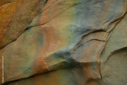 Colorful rock formation texture with natural abstract pattern details