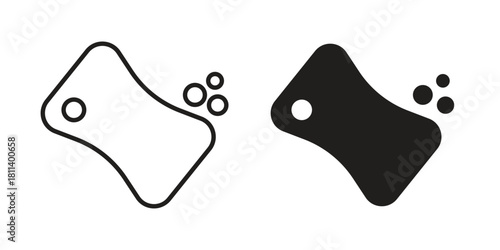 Soap icons of black colored in various styles