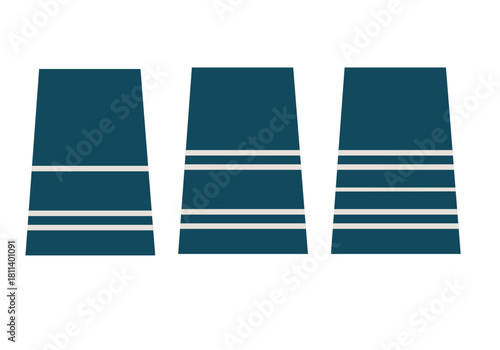 Galon de passant d'épaule de l'armée de l'air belge : sous-officier subalterne - sergent, premier sergent, premier sergent-chef	