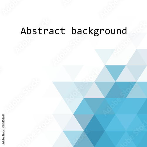 blue triangular background. polygonal style. presentation template. eps 10