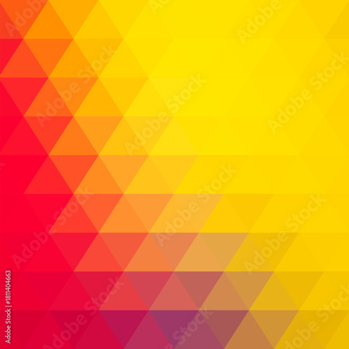 yellow and red color. triangular background. polygonal style. presentation template. eps 10